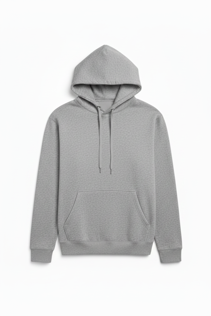 Heather Gray Hoodie — Consistent Flat Lay