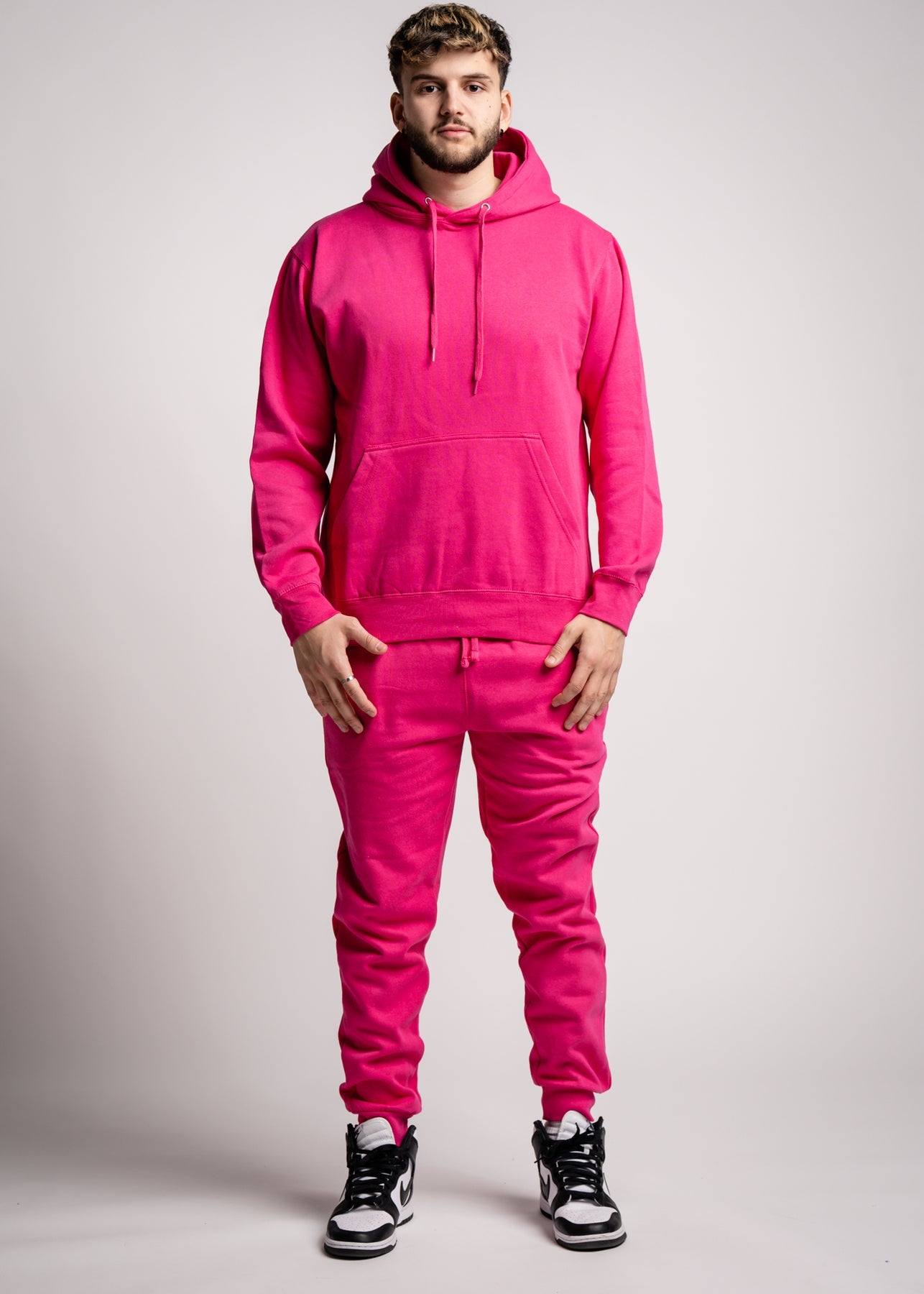 10 OZ Hot Pink Heavy Blend Fleece Sweatsuit