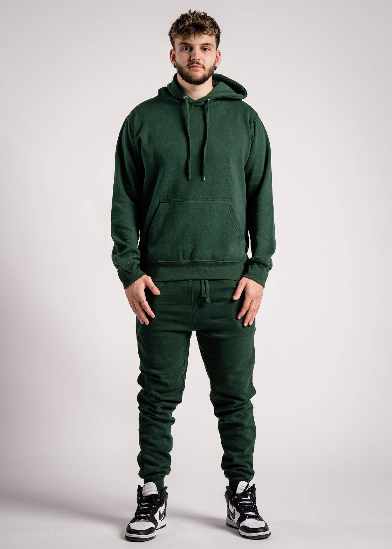 10 OZ Blank Hunter Green Heavyweight Sweatsuit