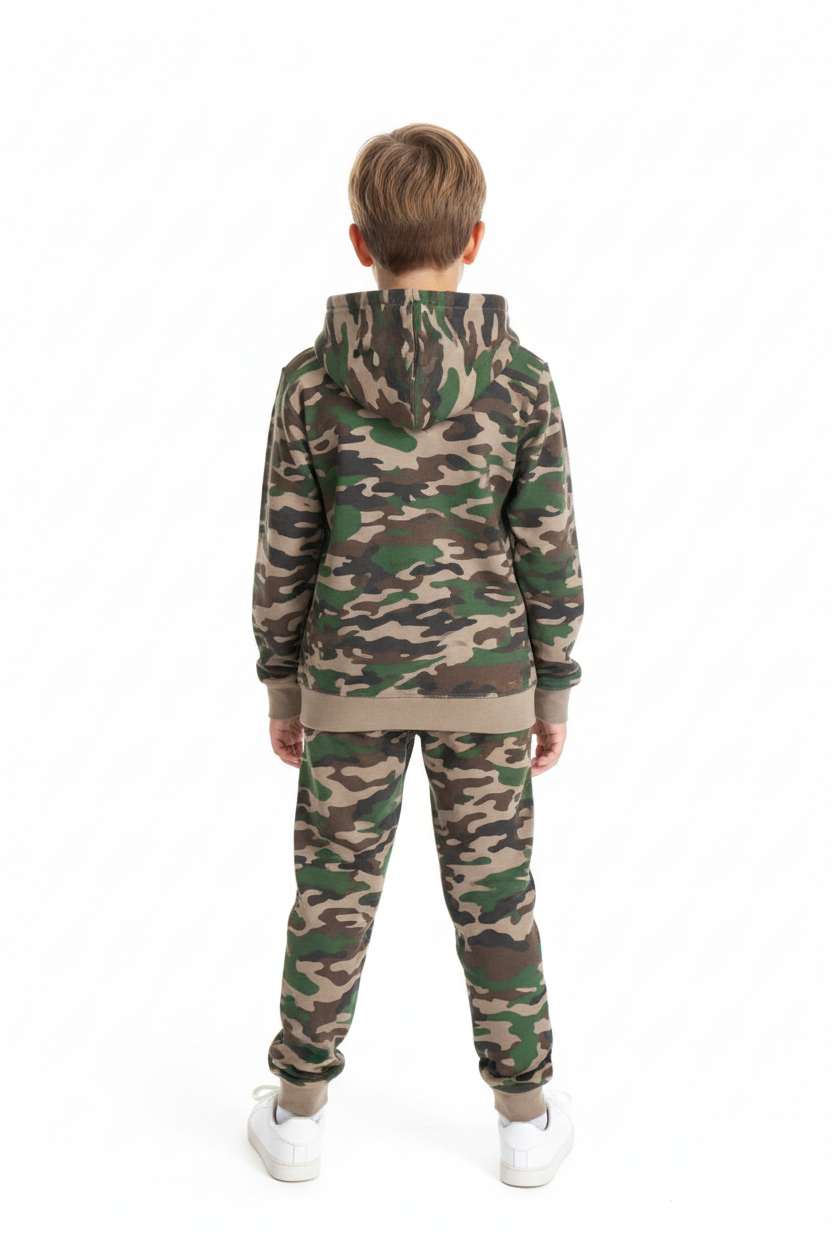 Kids 10 OZ Soft Camo Fleece Sweatsuit