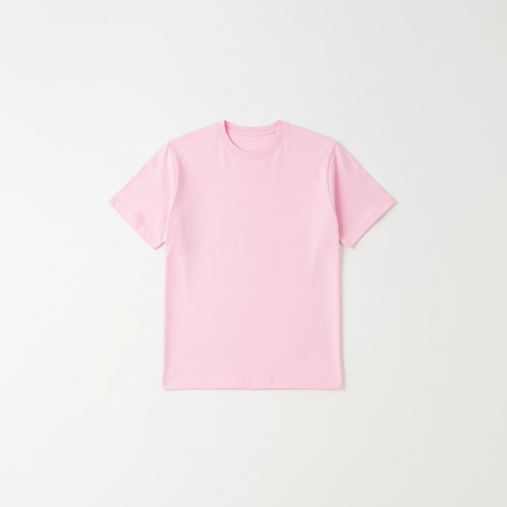 Pink Combed Cotton T-Shirt