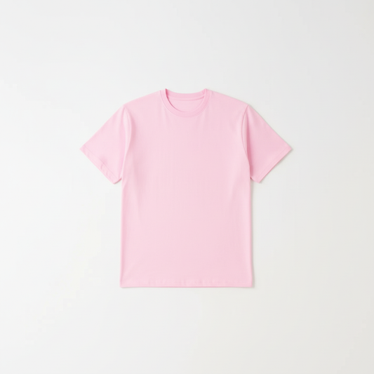 Pink Combed Cotton T-Shirt
