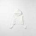 White Hooded Crop Top