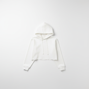 White Hooded Crop Top