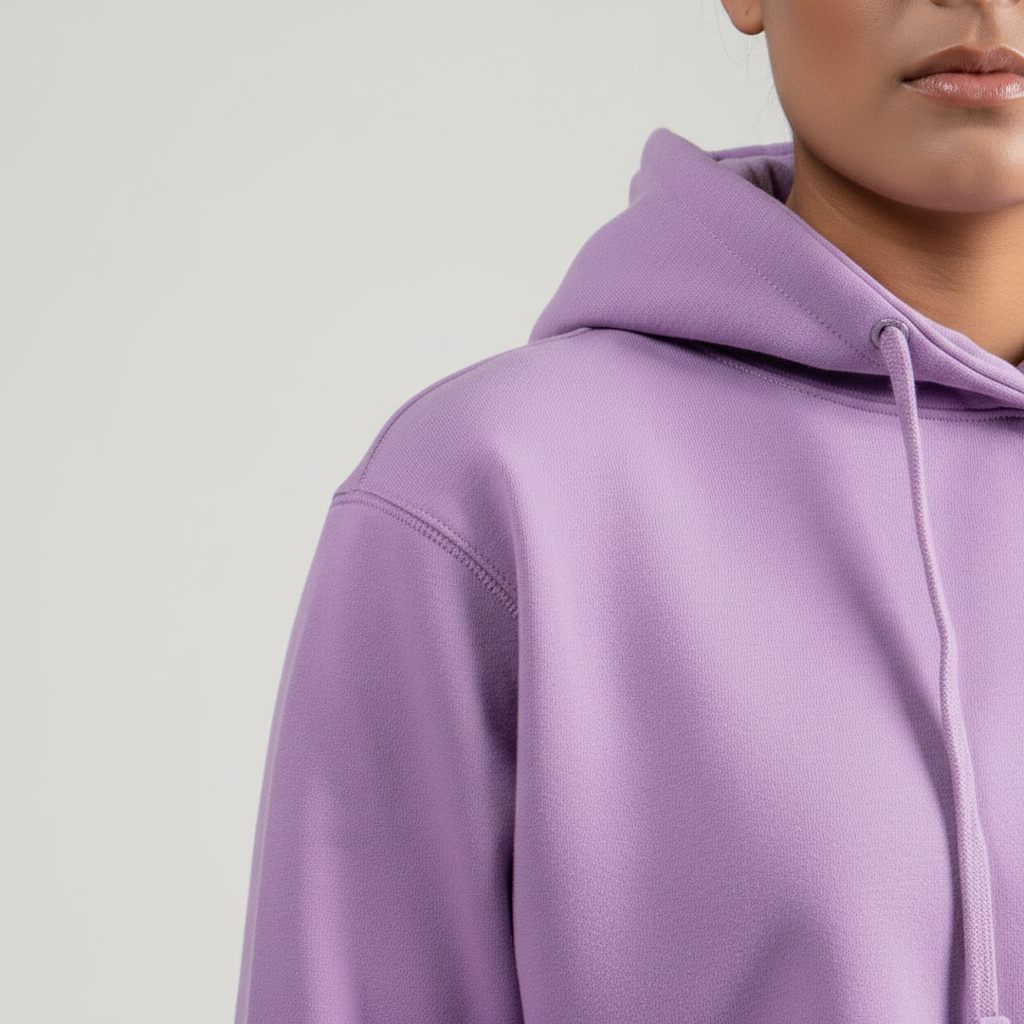 Lilac Hooded Crop Top