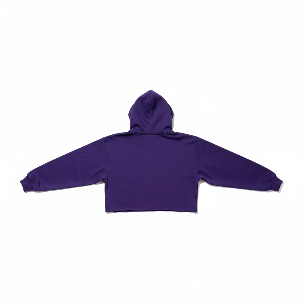 Purple Hooded Crop Top