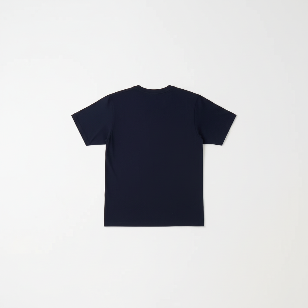 Navy Combed Cotton T-Shirt