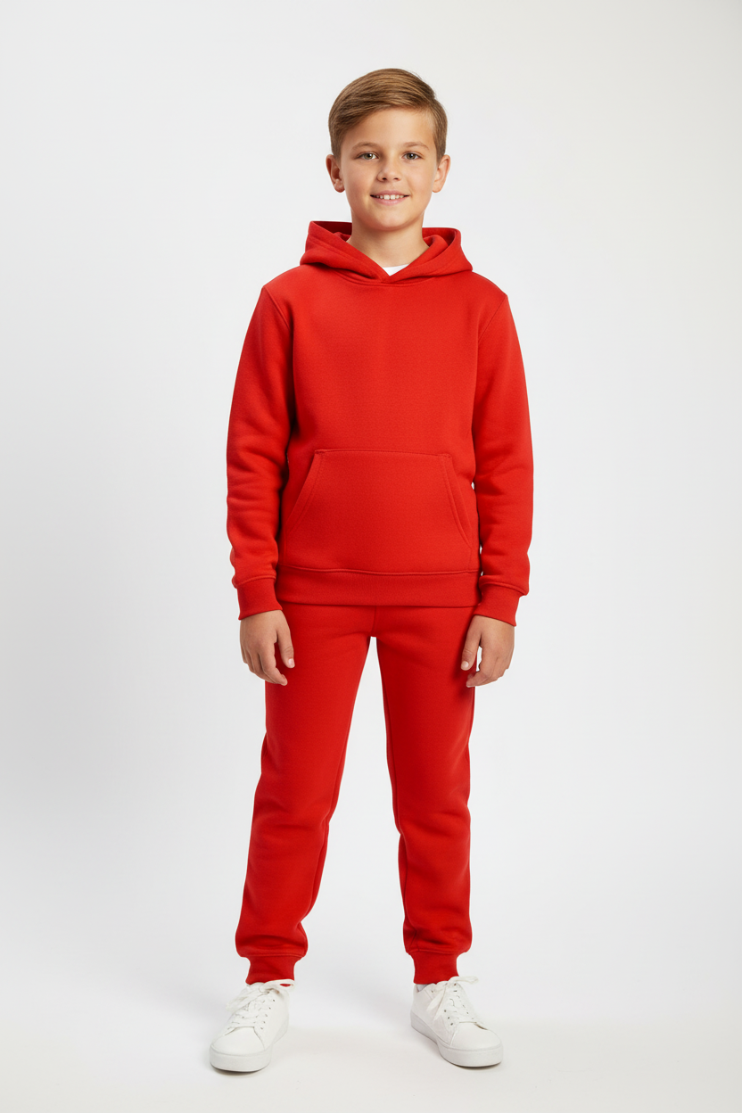 Kids 10 OZ Red Soft Fleece Sweatsuit