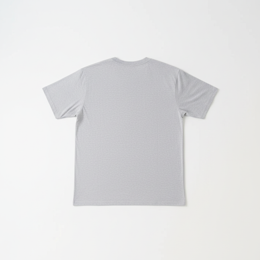 Gray Combed Cotton T-Shirt