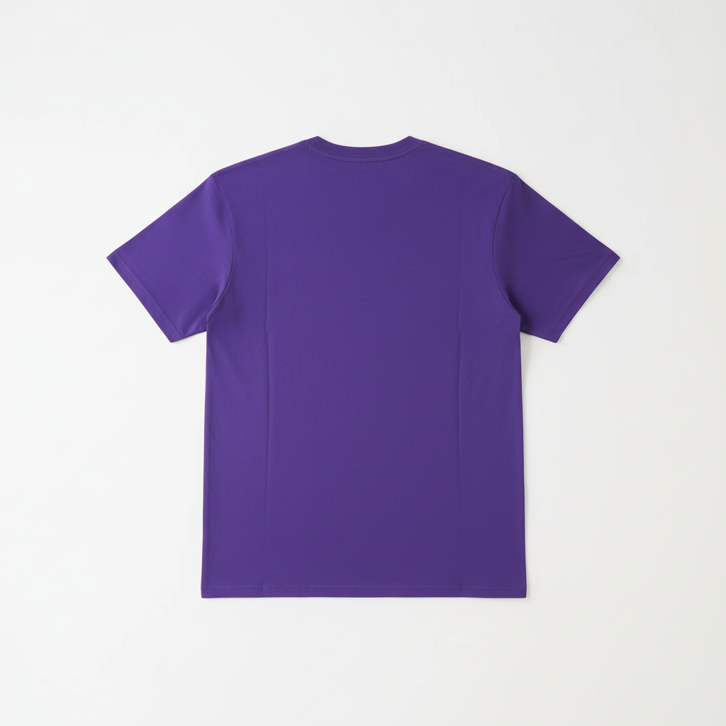 Purple Combed Cotton T-Shirt