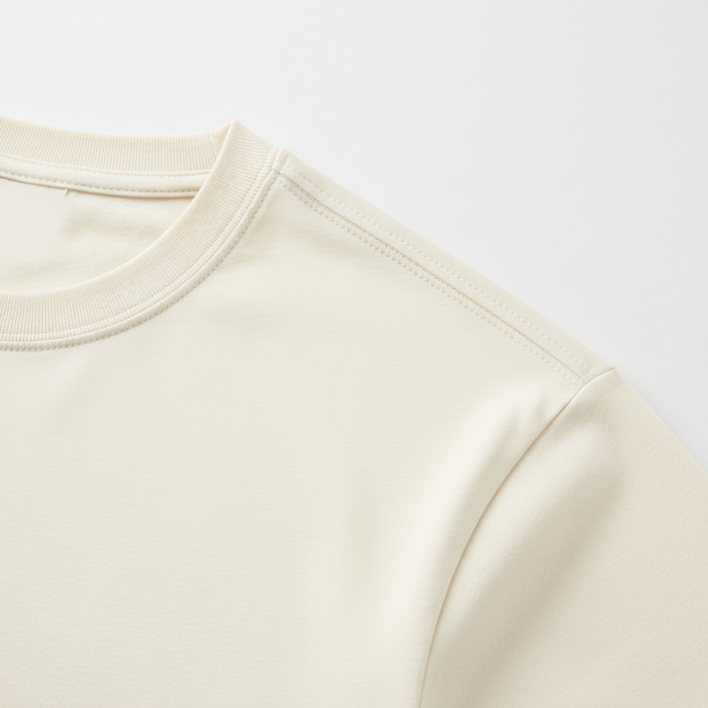 6 OZ Off-White Soft Cotton T-Shirt