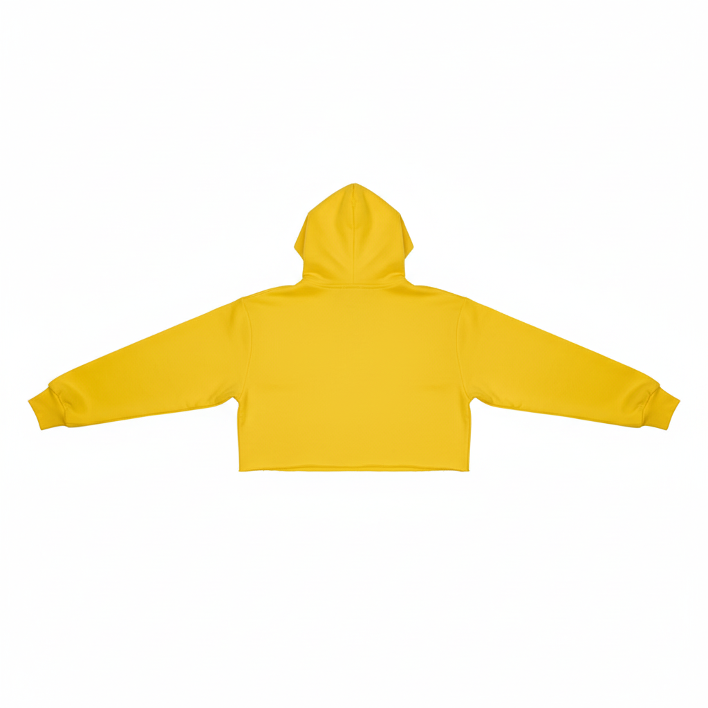 Yellow Hooded Crop Top