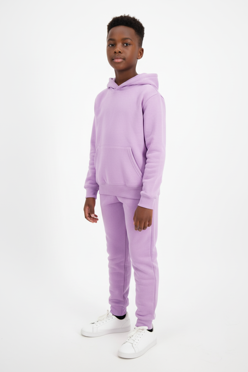 Kids 10 OZ Lilac Soft Fleece Sweatsuit