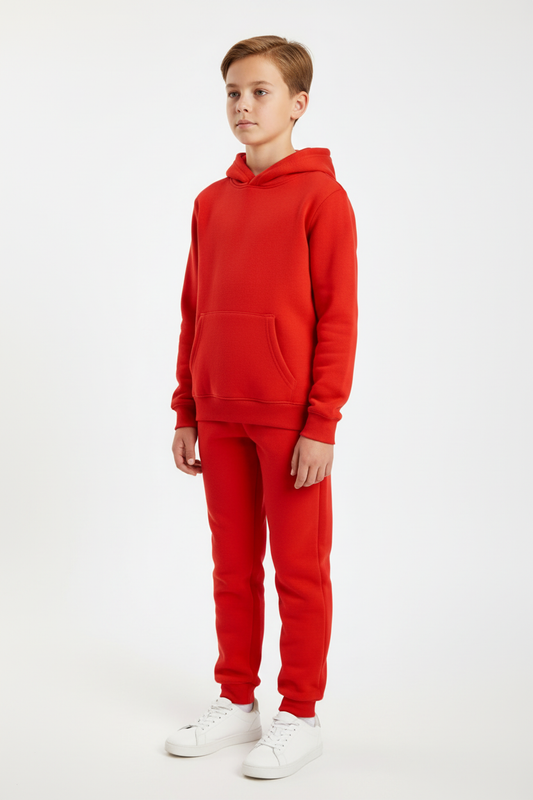 Kids 10 OZ Red Soft Fleece Sweatsuit
