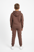 Kids 10 OZ Brown Soft Fleece Sweatsuit