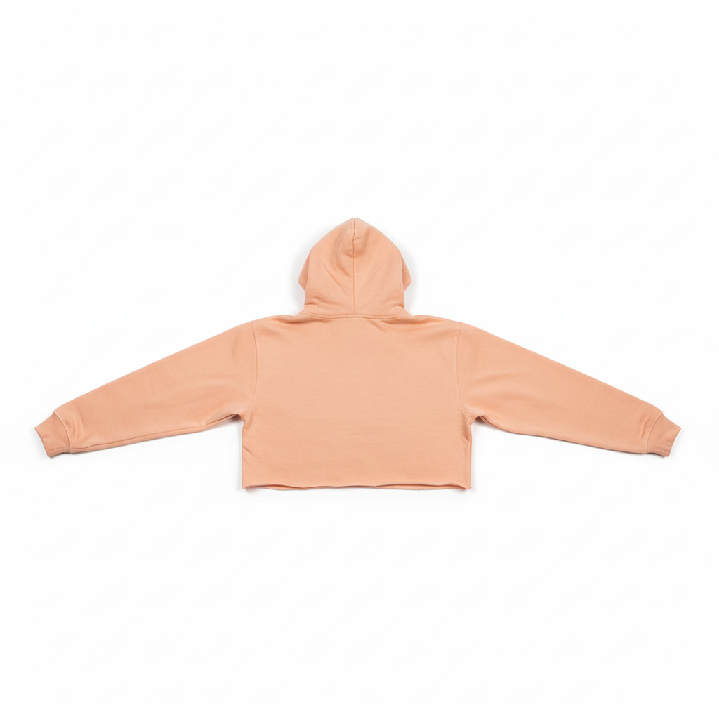 Peach Hooded Crop Top