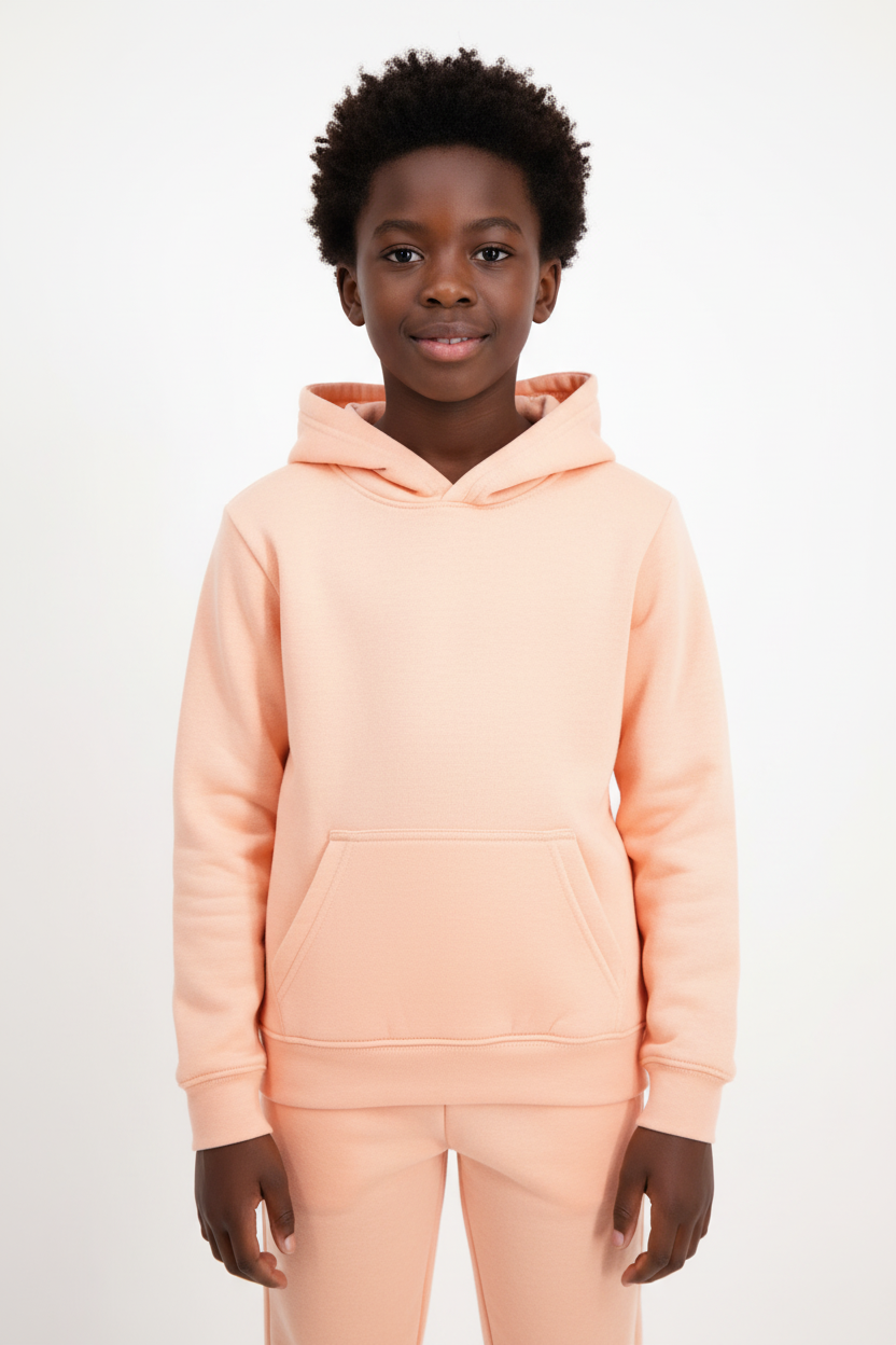 Kids 10 OZ Peach Soft Fleece Sweatsuit