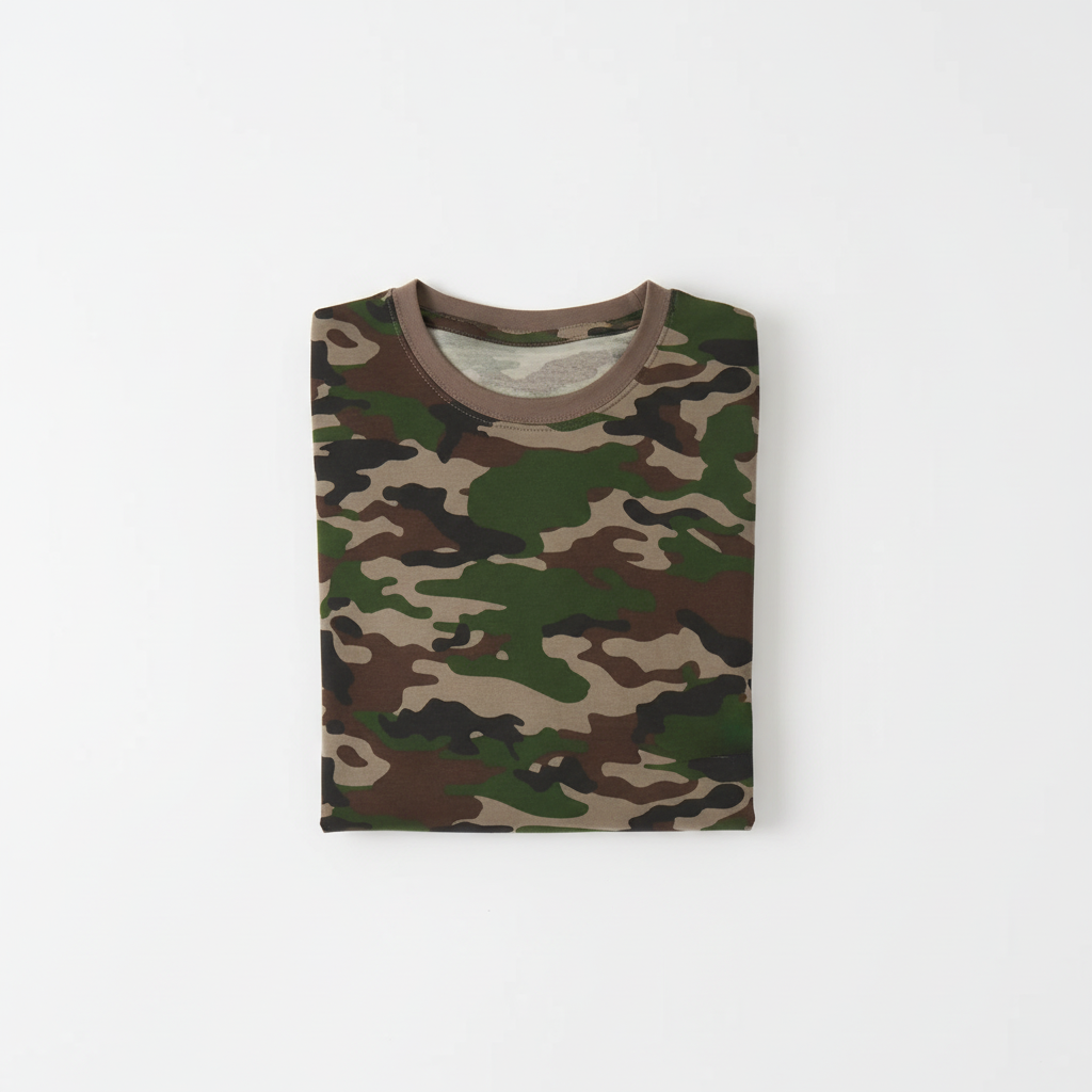 Camo Combed Cotton T-Shirt