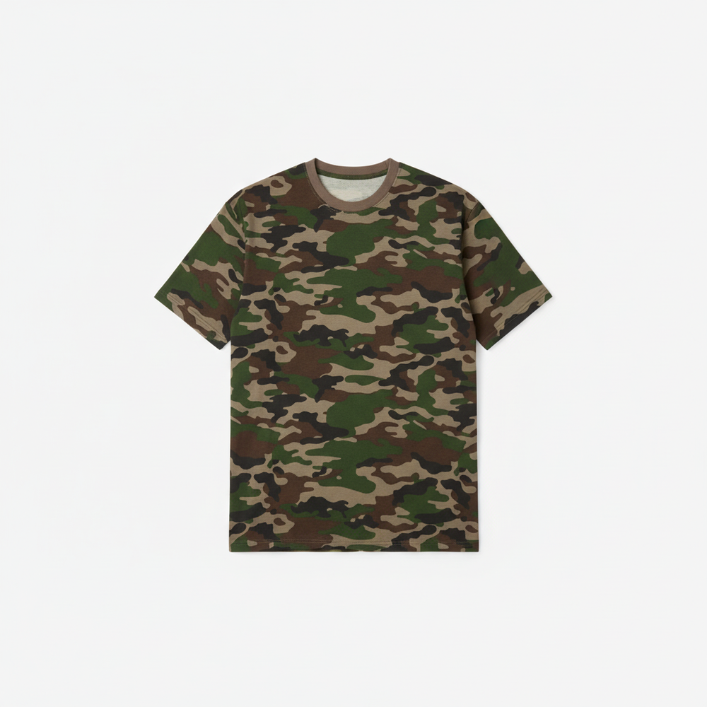 Camo Combed Cotton T-Shirt