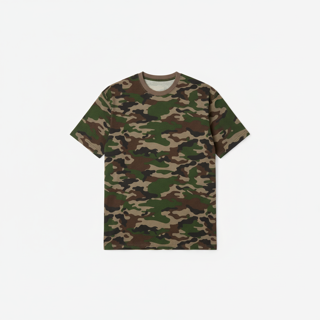 Camo Combed Cotton T-Shirt