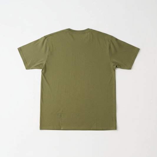 Olive Green Combed Cotton T-Shirt