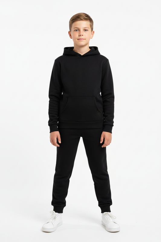 Kids 10 OZ Black Soft Fleece Sweatsuit