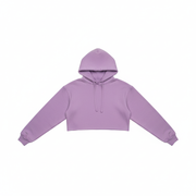 Lilac Hooded Crop Top