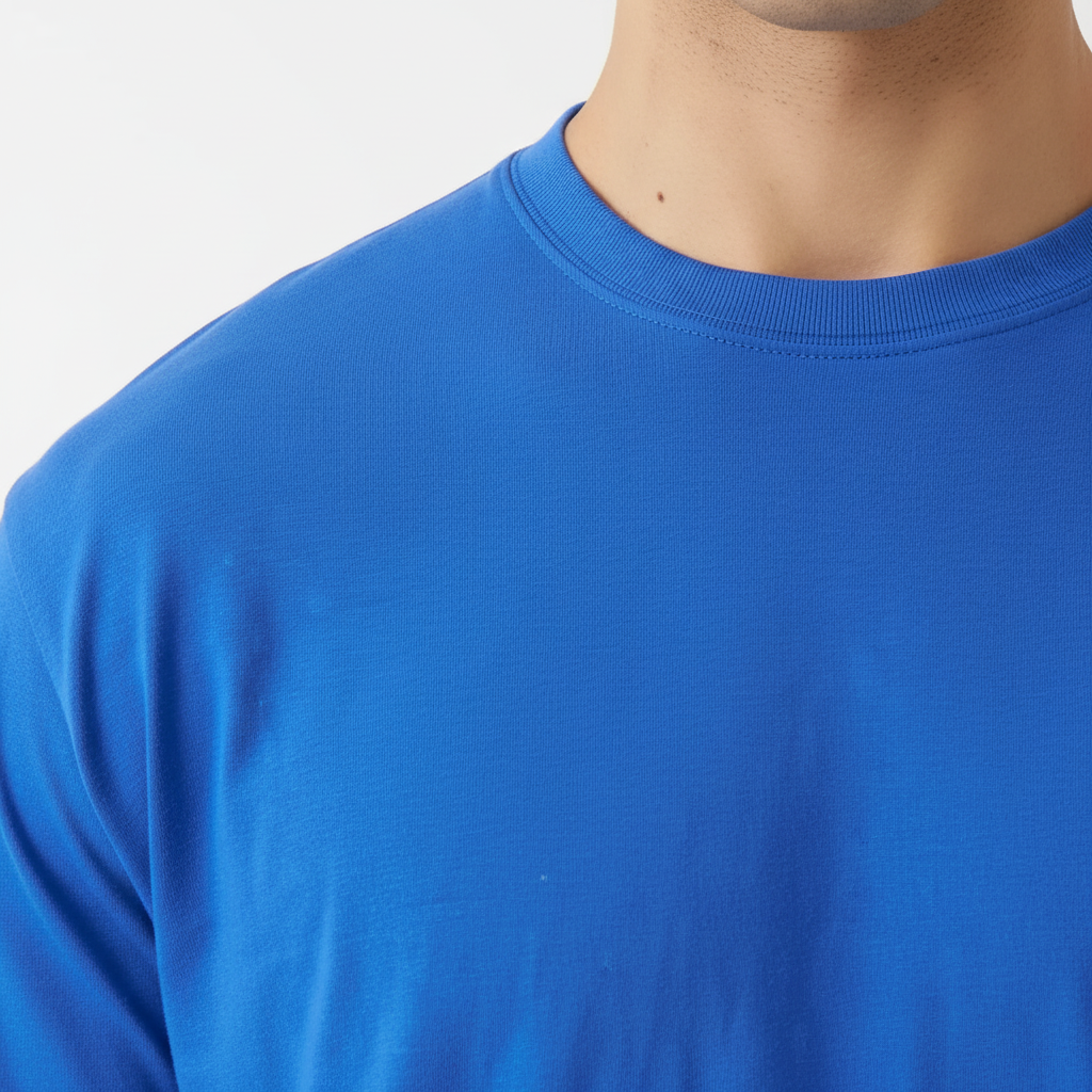 Royal Blue Combed Cotton T-Shirt