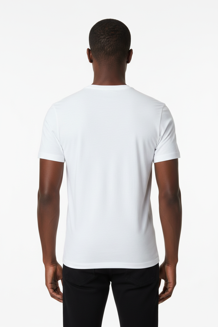 White Combed Cotton T-Shirt