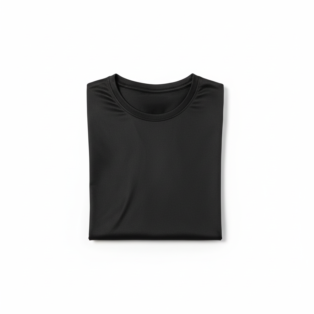 Black Polyester T-Shirt