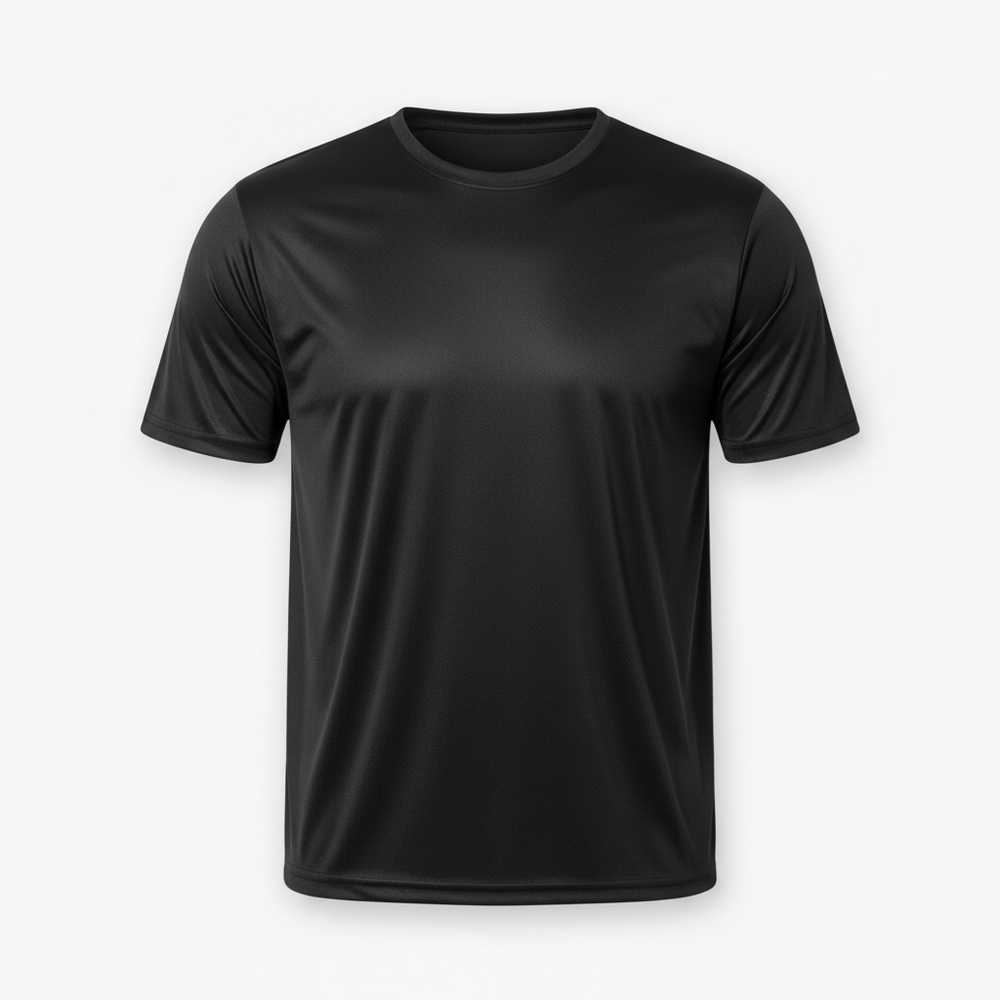 Black Polyester T-Shirt