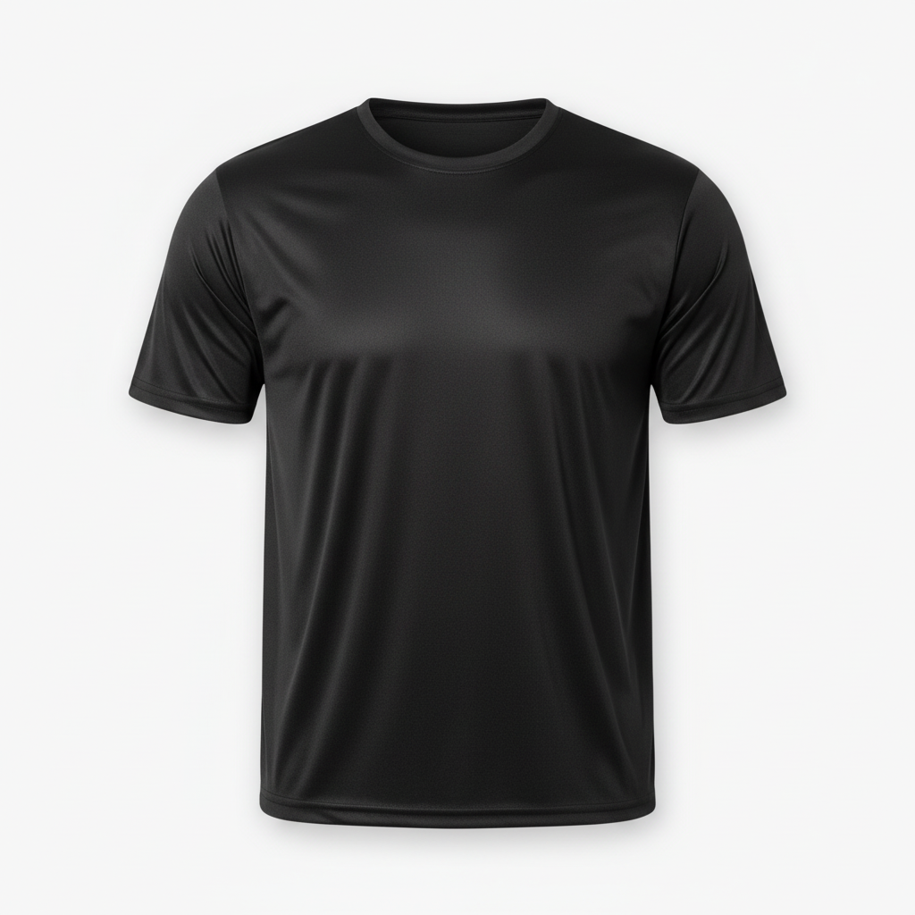 Black Polyester T-Shirt