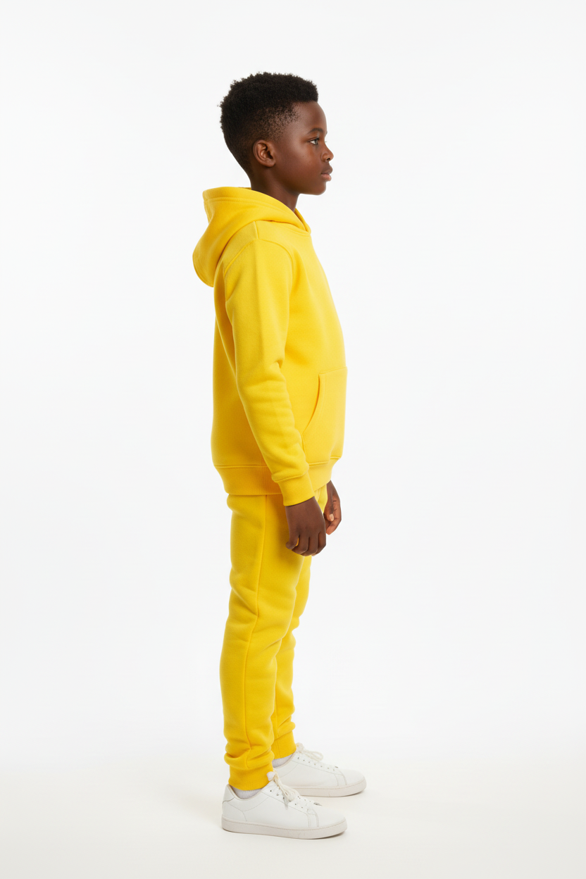 Kids 10 OZ Yellow Soft Fleece Sweatsuit