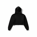 Black Hooded Crop Top