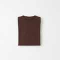 Brown Combed Cotton T-Shirt