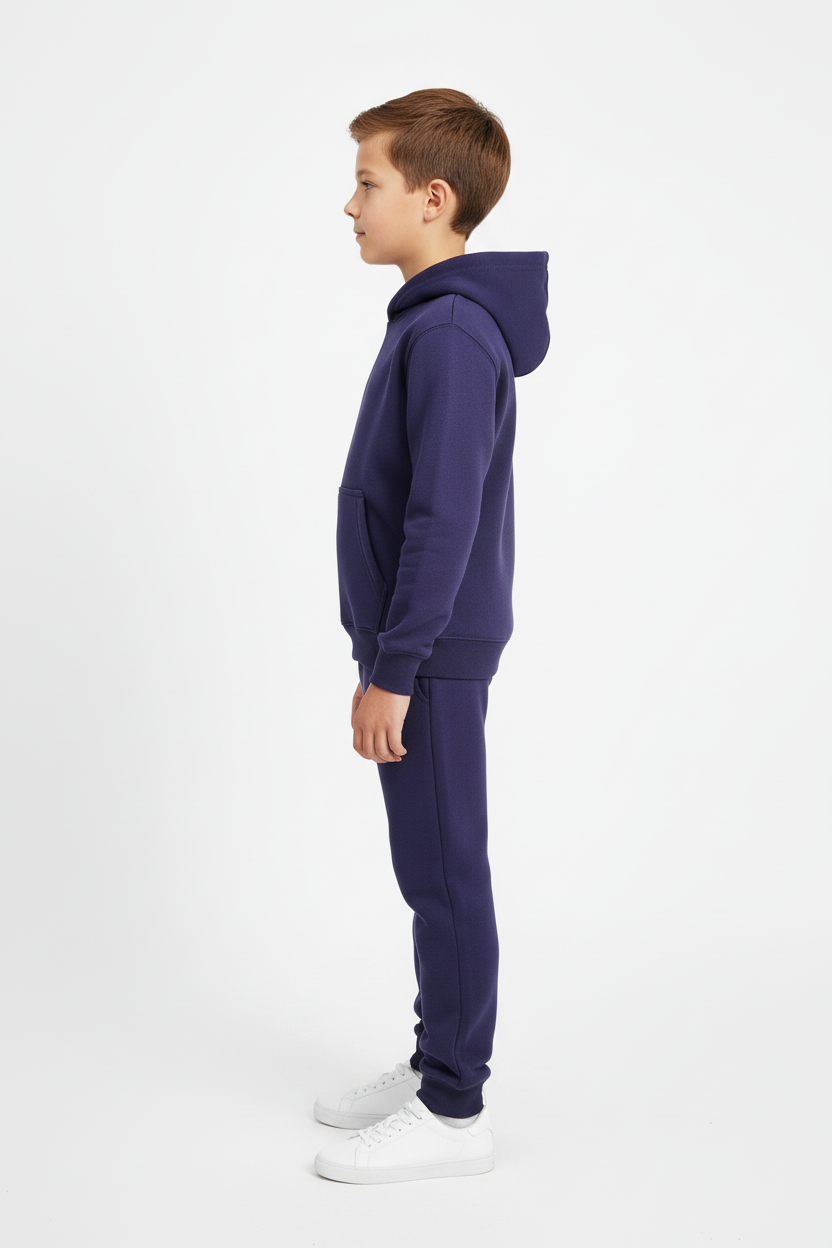 Kids 10 OZ Navy Blue Soft Fleece Sweatsuit
