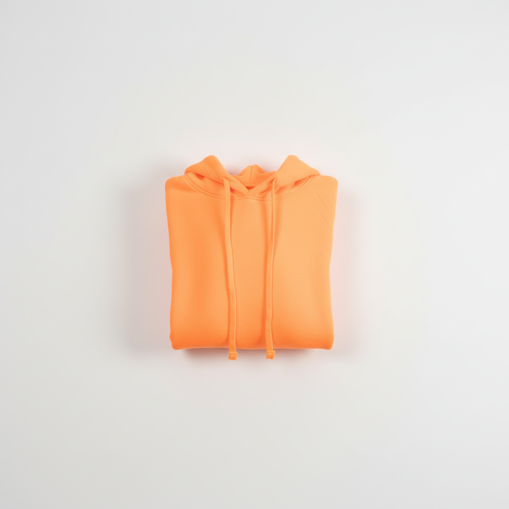 Neon Orange Hooded Crop Top