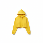 Yellow Hooded Crop Top