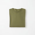 Olive Green Combed Cotton T-Shirt