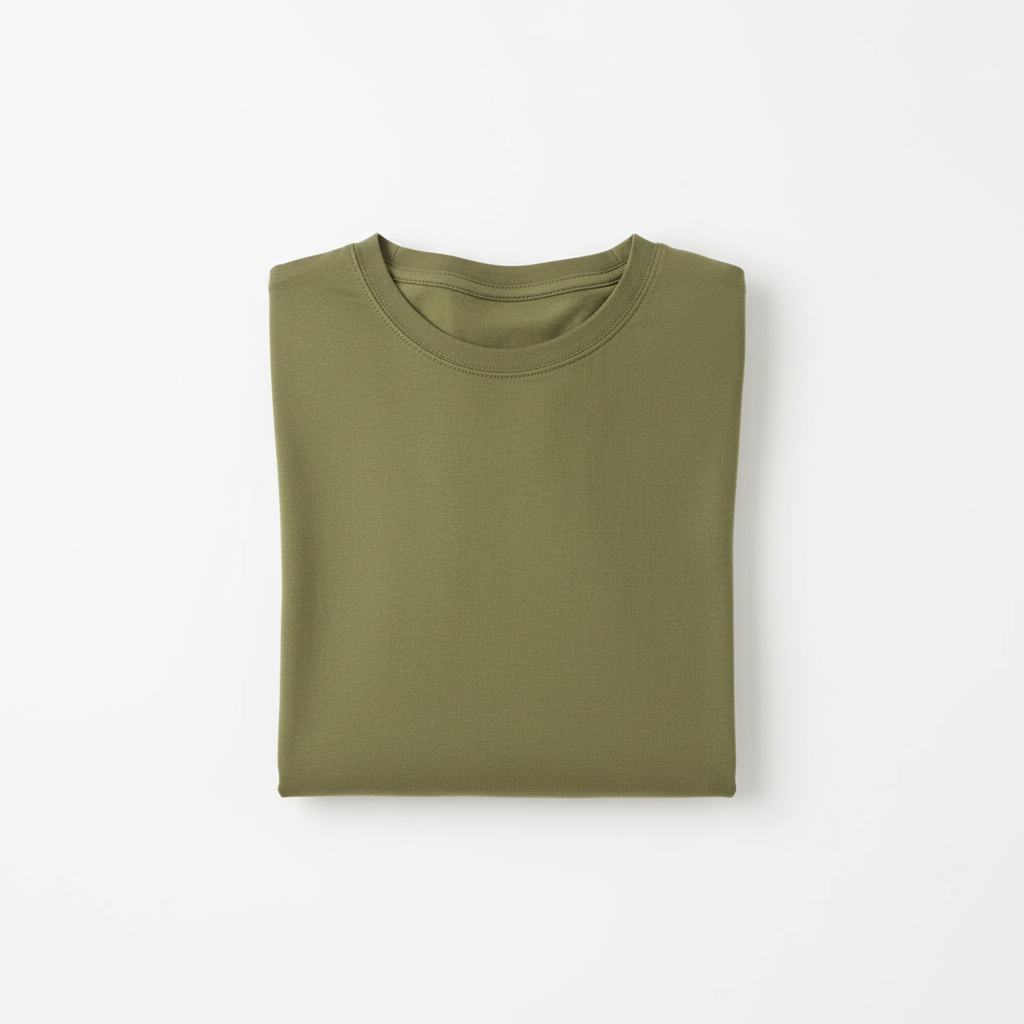 Olive Green Combed Cotton T-Shirt