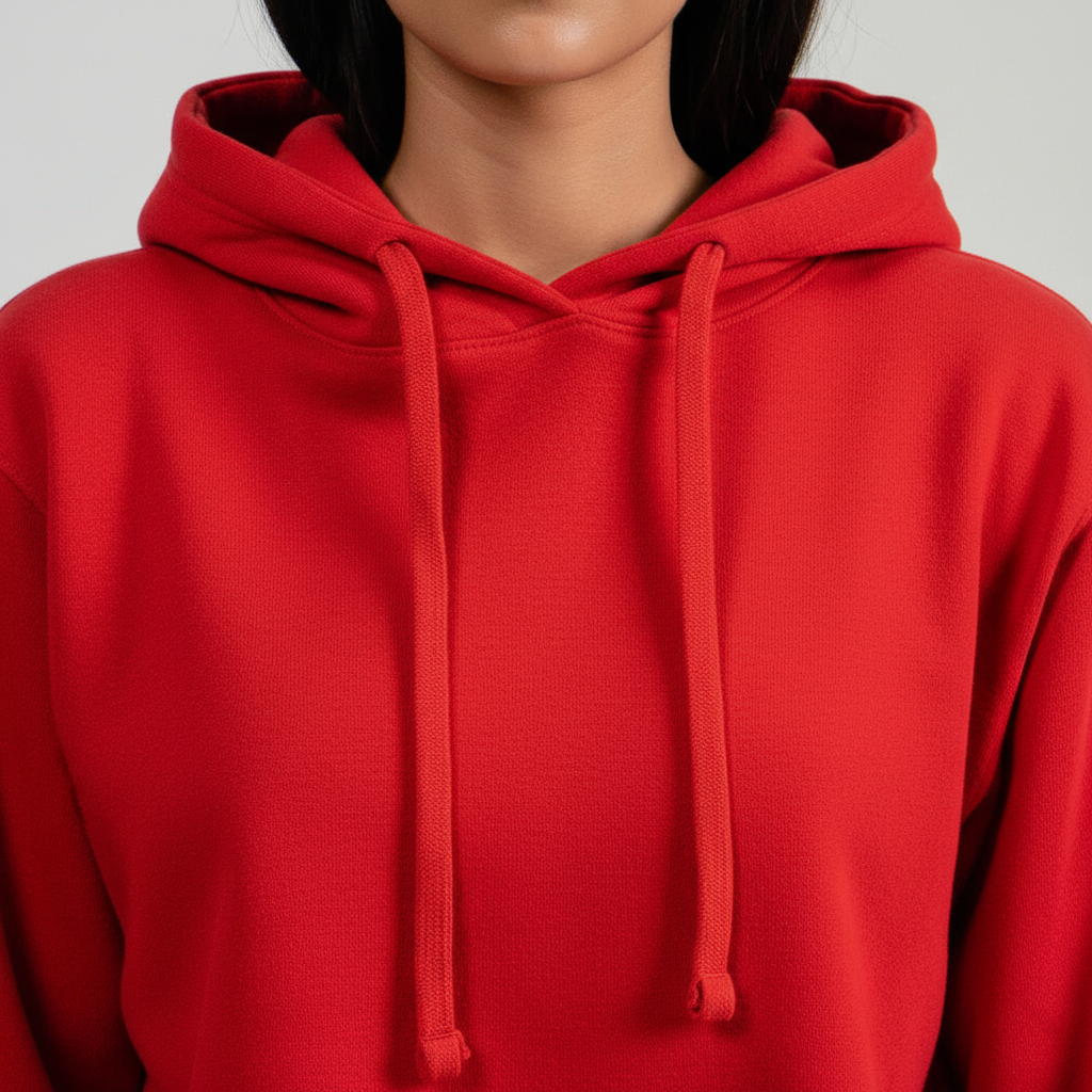 Red Hooded Crop Top