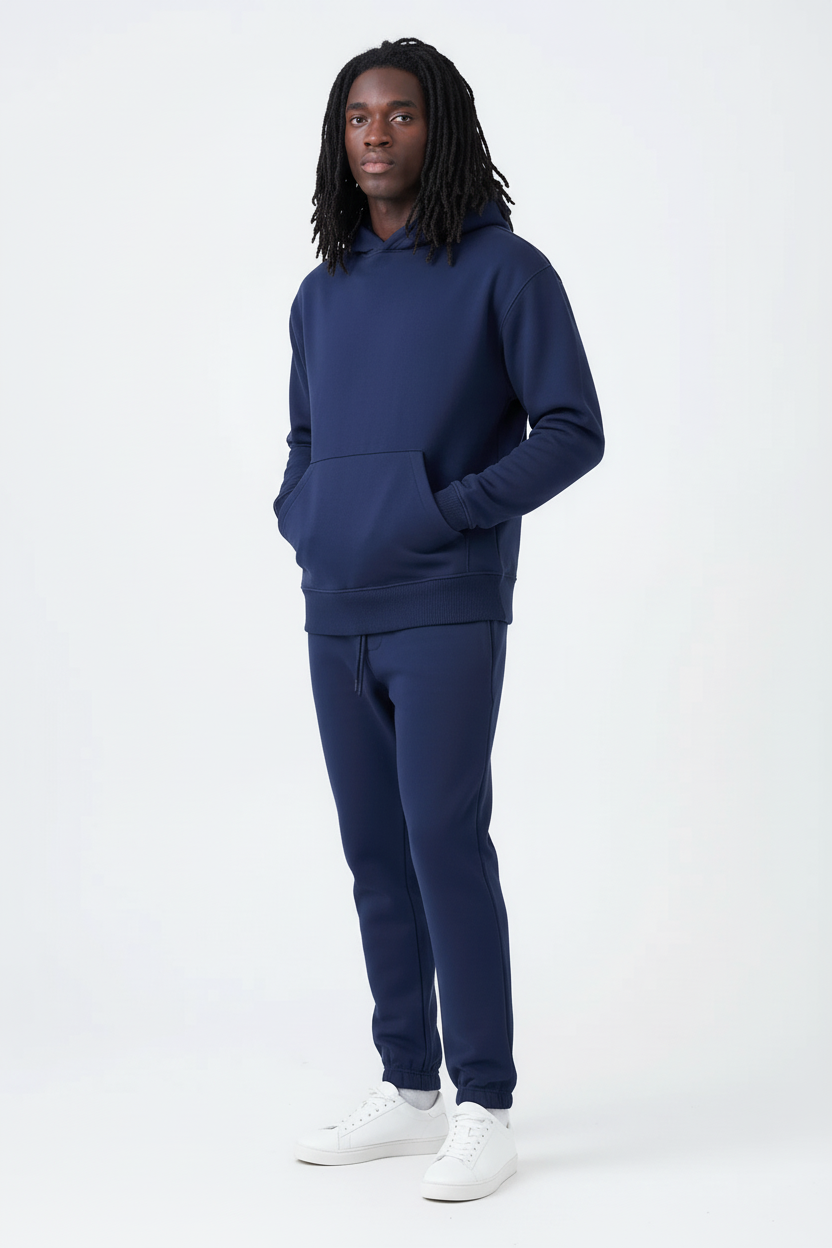 14 OZ Navy Heavyweight Fleece Sweatsuit