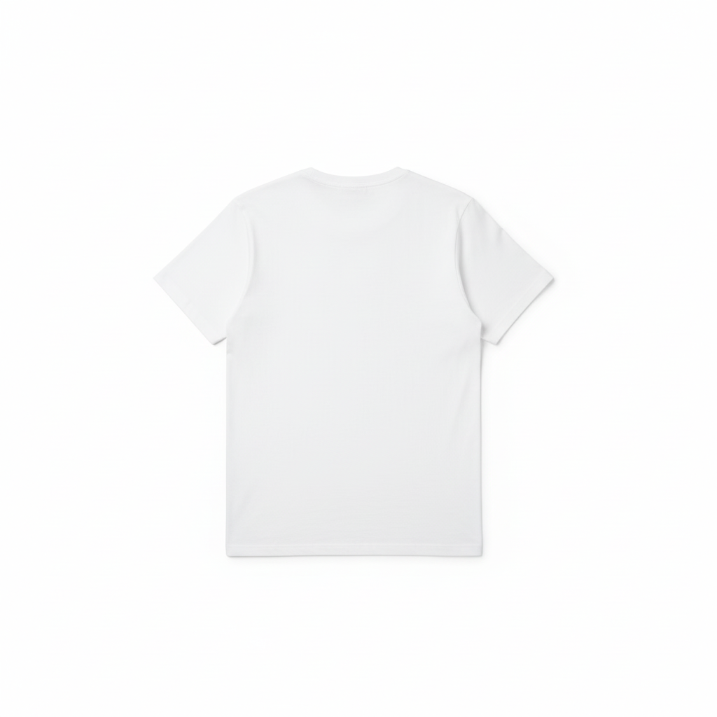 White Combed Cotton T-Shirt