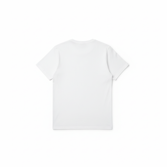 White Combed Cotton T-Shirt