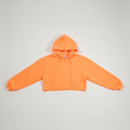 Neon Orange Hooded Crop Top