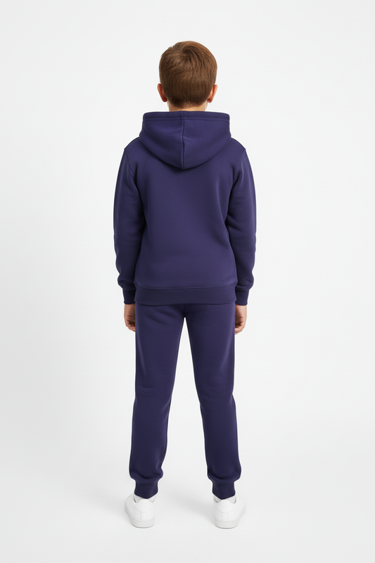 Kids 10 OZ Navy Blue Soft Fleece Sweatsuit