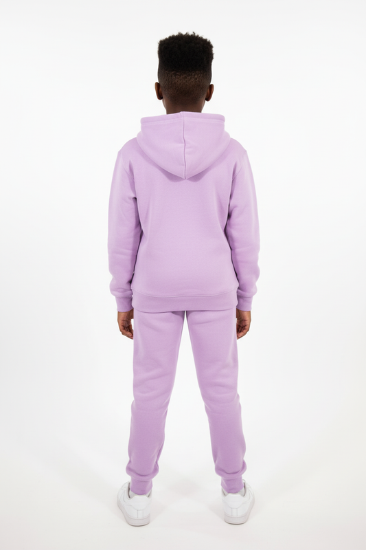 Kids 10 OZ Lilac Soft Fleece Sweatsuit
