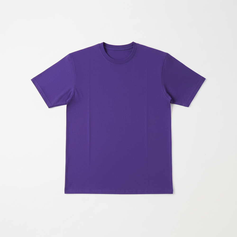 Purple Combed Cotton T-Shirt