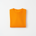 Orange Combed Cotton T-Shirt