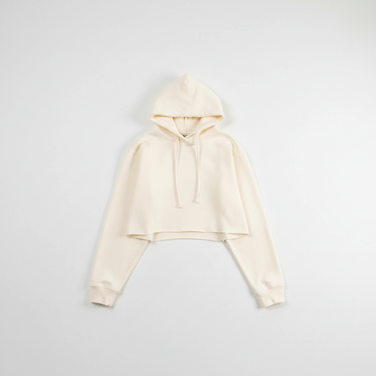 Off-White Hooded Crop Top